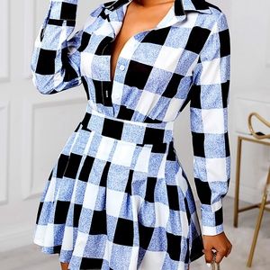 Plaid Pleated Skirt Set